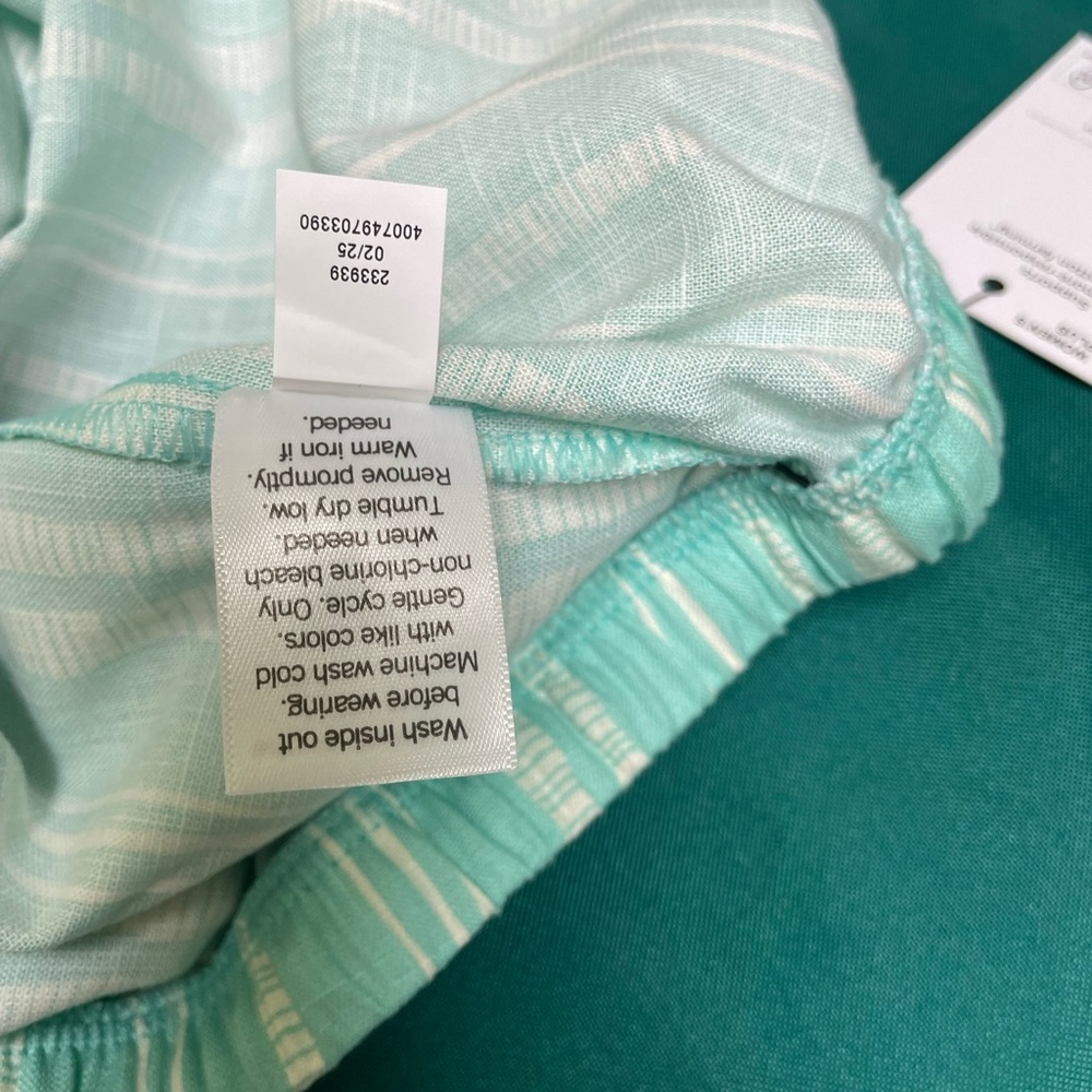 Sonoma Mint Green Striped Pajama Pants - Picture 6 of 9